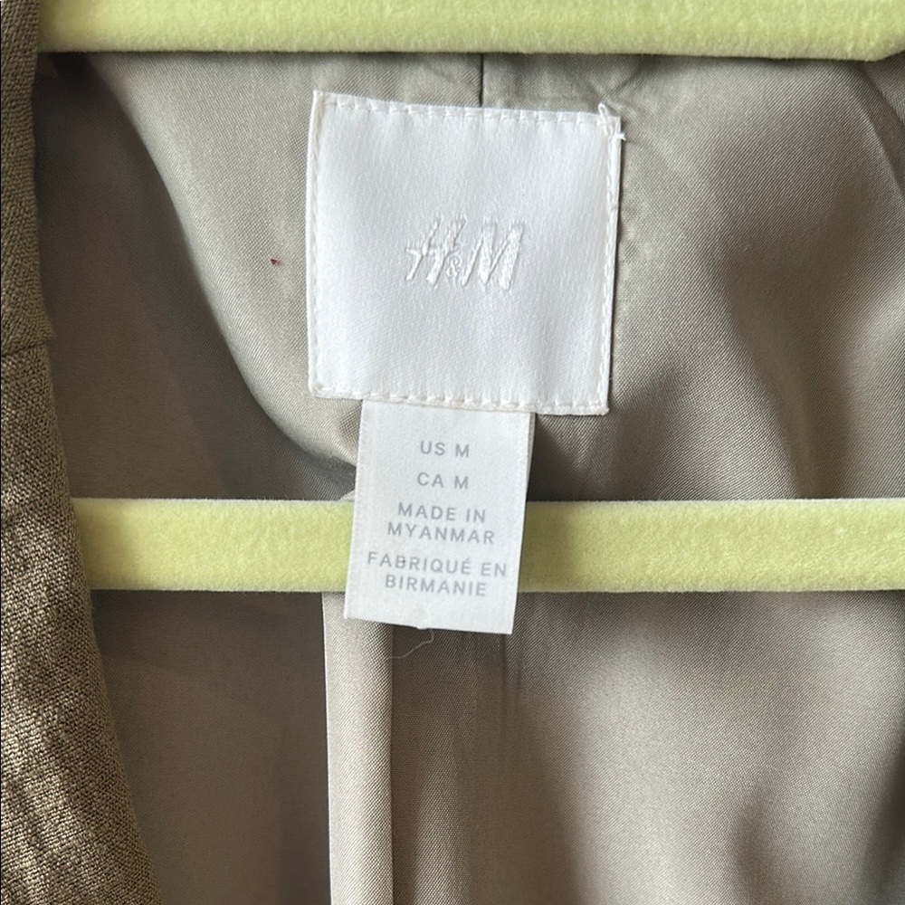 H&M Green Blazer Structured Suit Jacket - Picture 2 of 3